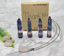Load image into Gallery viewer, Luckeeper Healing Crystals| 2" Rainbow Fluorite Crystal Wands| 6 Faceted Reiki Chakra Meditation Therapy 4 Pcs
