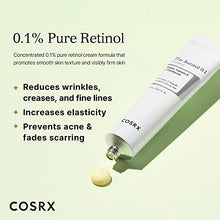Load image into Gallery viewer, COSRX Retinol 0.1 Cream | Anti-aging Cream with 0.1% Retinol | Reduce Wrinkles, Fine Lines, and Signs of Aging | Not Tested on Animals, No Parabens
