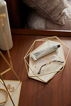 Load image into Gallery viewer, Umbra 299481-221 Prisma Tray, Geometric Plated Jewelry Storage, 11" Length x 7.25" Height x 1.5” Width, Matte Brass
