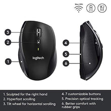Load image into Gallery viewer, Logitech M705 Marathon Wireless Mouse, 2.4 GHz USB Unifying Receiver, 1000 DPI, 5-Programmable Buttons, 3-Year Battery, Compatible with PC, Mac, Laptop, Chromebook - Black
