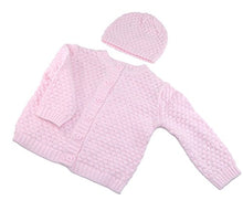 Load image into Gallery viewer, Baby Dove Newborn Popcorn Knit Cardigan &amp; Beanie Gift Set-A Perfect Baby Sweater &amp; Hat Outfit
