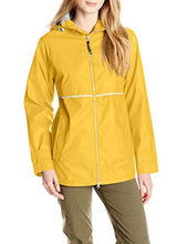 Load image into Gallery viewer, Charles River Apparel womens New Englander Wind &amp; Waterproof Rain Jacket, Buttercup Reflective, M
