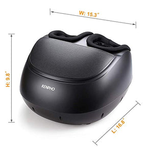 RENPHO Foot Massager Machine with Heat, Shiatsu Deep Kneading, Squeeze, Relieve Foot Discomforts from Plantar Fasciitis, Fits feet up to Men Size 12