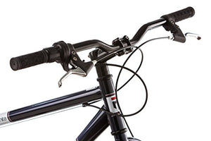 Mongoose Dolomite Fat Tire Mountain Bike, Featuring 17-Inch/Medium High-Tensile Steel Frame, 7-Speed Shimano Drivetrain, Mechanical Disc Brakes, and 26-Inch Wheels, Navy Blue