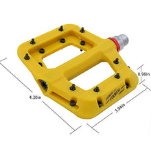 Load image into Gallery viewer, FOOKER MTB Pedals Mountain Bike Pedals 3 Bearing Non-Slip Lightweight Nylon Fiber Bicycle Platform Pedals for BMX MTB 9/16"
