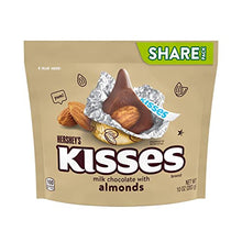 Load image into Gallery viewer, HERSHEY'S KISSES Milk Chocolate and Almond Candy, Holiday Candy, 10 oz Share Bag
