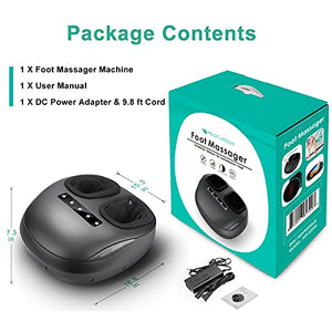 Medcursor Foot Massager Machine with Heat, Shiatsu Deep Kneading Massage, Multi-Level Settings, Air Pressure, Electric Muscle Roller Feet Massager, Fits Feet Up to Size 11