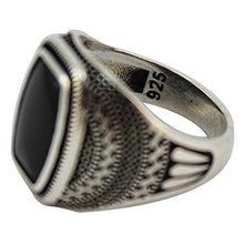 Load image into Gallery viewer, 925 Sterling Silver Jewelry Onyx Stone Men Ring (12)
