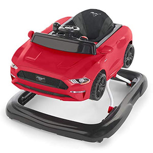 Bright Starts 3 Ways to Play Walker - Ford Mustang, Ages 6 Months +, Red