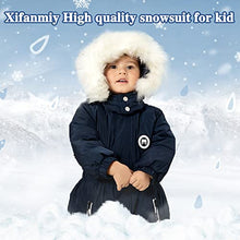 Load image into Gallery viewer, XIFAMNIY Girls Boys One Piece Snowsuits Overalls Ski Suits Winter Waterproof Coats Jumpsuits for Baby Toddler 2T-5T

