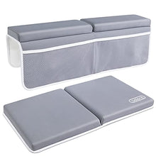 Load image into Gallery viewer, beiens Bath Kneeler and Elbow Rest Pad, 1.5&#39;&#39; Thick Quickly Dry Kneeling Pad and Elbow Support for Knee &amp; Arm Support Large Bathtub Kneeling Mat with Toy Organizer for Happy Baby Bathing Time (Grey)
