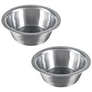Stainless Steel Hanging Pet Bowls for Dogs and Cats- Cage, Kennel, and Crate Feeder Dish for Food and Water- Set of 2, 8 oz Each By PETMAKER