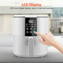 Load image into Gallery viewer, Kitcher3.5Qt Air Fryer LED Touch Digital Screen Hot Air Fryers Oven Oilless Cooker with Temperature Control 60 Minutes Timer Non-stick Fry Basket 50 Recipes Auto Shut Off Feature (White)
