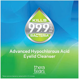 TheraTears Sterilid Antimicrobial Eyelid Cleanser and Facial Wash, with Hypochlorous Acid, 59 mL, 2 Fl oz Spray