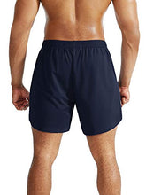 Load image into Gallery viewer, Neleus Men&#39;s 2 in 1 Running Shorts with Liner,Dry Fit Workout Shorts with Pockets,6070,2 Pack,Black/Navy Blue,US XL,EU 2XL
