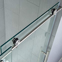 Load image into Gallery viewer, WOODBRIDGE MSDC4876-B Frameless Sliding Glass Shower Door | 44"-48"W x 76"H | Brushed Nickel Finish
