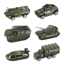 Load image into Gallery viewer, JOYIN Military Transport Cargo Airplane Car Toy Play Set Including Friction Powered Helicopter with Light, 6 Die-Cast Military Cars &amp; 12 Army Men Figures for Over 3 Years Old Boys and Girls
