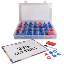 Load image into Gallery viewer, Inspired Thinkers Magnetic Letters - 240-Piece Alphabet Magnets for Kids w/ Foam Uppercase &amp; Lowercase Letters, Double-Sided Dry Erase White Board - Classroom Supplies
