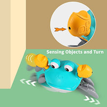 Load image into Gallery viewer, Sensing Crawling Crab, Tummy Time Baby Toys, Interactive Walking Dancing Toy with Music Sounds &amp; Lights, Infant Fun Birthday Gift Toddler Boy Girl, USB Charging Cable Included (Green)
