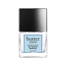 Load image into Gallery viewer, butter LONDON Horse Power Nail Rescue Base Coat, Restores damaged nails, Promote healthy nail growth, Biotin, Vitamin B, Calcium, Cruelty-Free, Gluten Free, Clear, 0.4 Fl Oz (Pack of 1)
