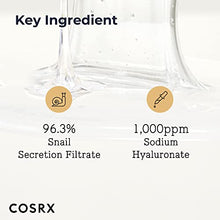 Load image into Gallery viewer, COSRX Snail Mucin 96% Power Repairing Essence 3.38 fl.oz, 100ml, Hydrating Serum for Face with Snail Secretion Filtrate for Dark Spots and Fine Lines, Not Tested on Animals, No Parabens, No Sulfates, No Phthalates, Korean Skincare
