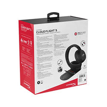 Load image into Gallery viewer, HyperX Cloud Flight S - Wireless Gaming Headset, 7.1 Surround Sound, 30 Hour Battery Life, Qi Wireless Charging, Detachable Microphone with LED Mute Indicator, Compatible with PC &amp; PS4
