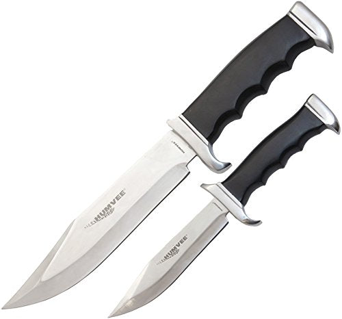 Humvee HMV-BC-02-BK Bowie Knife Combo Set with Stainless Steel Blade, Black
