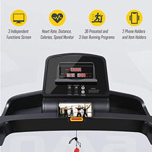 Load image into Gallery viewer, OMA Home Treadmills, Max 2.25 HP Folding Incline Treadmills for Running and Walking Exercise with LED Display of Tracking Heart Rate, Calories - Black
