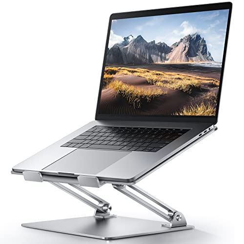 Adjustable Laptop Stand For Desk, Ergonomic Portable Computer Stand Aluminum Laptop Holder with Heat-Vent to Elevate Laptop, MacBook, Air, Pro, Dell XPS, Samsung, 11-17