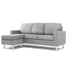 Load image into Gallery viewer, Divano Roma Furniture Modern Sectional, Grey
