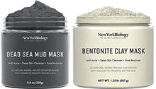 Load image into Gallery viewer, New York Biology Dead Sea Mud Mask for Face and Body and Bentonite Clay Face Mask - Spa Quality Pore Reducer for Acne, Blackheads and Oily Skin, Natural Skincare for Women, Men
