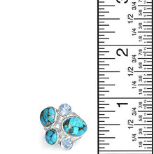 Load image into Gallery viewer, YoTreasure Blue Turquoise &amp; Topaz 925 Sterling Silver Statement Ring Gemstone Jewelry
