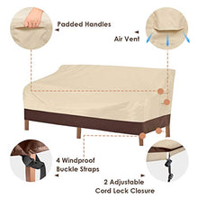 Load image into Gallery viewer, Vailge Heavy Duty Patio Sofa Cover, 100% Waterproof 3-Seater Outdoor Sofa Cover,Lawn Patio Furniture Covers with Air Vent and Handle,Beige&amp;Brown
