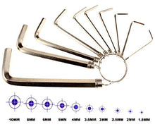 Load image into Gallery viewer, B-FUL Allen Wrench Hex Key Set -Set Sizes 1.5-10mm - Pure steel (10 WRENCHES - INDUSTRIAL GRADE)
