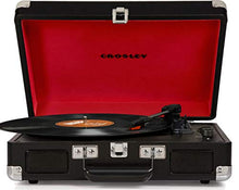 Load image into Gallery viewer, Crosley CR8005D-BK Cruiser Deluxe Vintage 3-Speed Bluetooth Suitcase Turntable, Black
