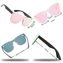 Load image into Gallery viewer, Rimless Mirrored Lens One Piece Sunglasses UV400 Protection for Women Men(Pink)
