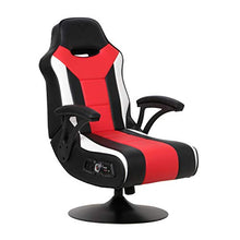 Load image into Gallery viewer, X Rocker Falcon Pedestal PC Office Gaming Chair, 32" x 25" x 42", Black/Red

