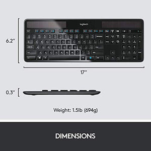 Logitech Wireless Solar Keyboard K750 - for Windows (Renewed)