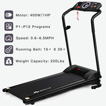 Load image into Gallery viewer, Kinelo Folding Electric Treadmill Motorized Running Machine Easy Assembly, 12 Programs with Transportation Wheels Electric Treadmills for Home Gym
