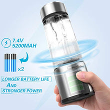 Load image into Gallery viewer, Portable Blender Glass, PopBabies Smoothie Blender to go, Rechargeable USB Blender with travel, Wireless Personal Blender Protein Shaker 5200mah
