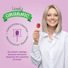 Load image into Gallery viewer, ORGANIC Lollipops - Lovely Co. 7oz Bag (40 count) - Strawberry, Pomegranate, Mango &amp; Grape Flavors | NO HFCS, GLUTEN or Fake Ingredients, 100% VEGAN &amp; Kosher!
