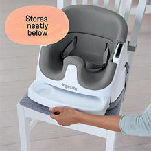 Load image into Gallery viewer, Ingenuity Baby Base 2-in-1 Booster Feeding and Floor Seat with Self-Storing Tray, Slate
