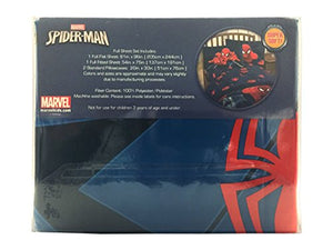 Jay Franco Spiderman Saving The Day 4 Piece Full Sheet Set (Offical Marvel Product), Blue