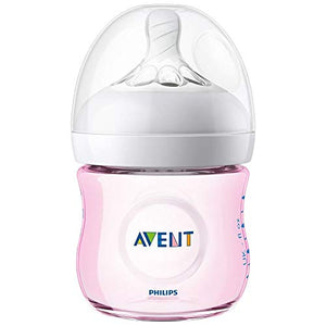 Philips Avent 4oz Natural Baby Bottles 3-Pack - Pink