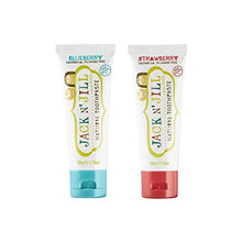 Load image into Gallery viewer, Jack N' Jill Natural Kids Toothpaste - Blueberry &amp; Strawberry - Organic, Gluten Free, Vegan, BPA Free, Fluoride Free, SLS Free, Dairy Free - Making Toothbrushing Fun for Kids - 1.76 oz (Pack of 2)
