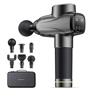 Massage Gun TaoTronics Professional Deep Tissue Muscle Massager Gun Percussion Handheld Electric Muscle Massager with 10 Speed Levels 6 Massage Heads for Gym Office Home Post-Workout Recovery