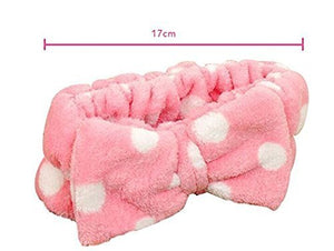 Bow Hair Band, Soft Carol Fleece Hairlace Headband Turban Bowknot Bow Makeup Shower Headbands Headwraps for Washing Face Shower Spa Mask, Multiple Styles, 8PCS