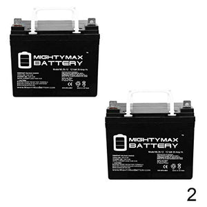 Mighty Max Battery 12V 35Ah Battery Replacement for Kangaroo TG-31 Golf Cart - 2 Pack Brand Product