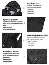 Load image into Gallery viewer, Women's Rain Jacket Hooded Raincoat Lined Outdoor Windbreaker Waterproof Rain Coats Black S

