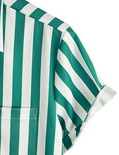 Load image into Gallery viewer, VATPAVE Mens Hawaiian Flamingo Shirts Casual Short Sleeve Button Down Shirt Summer Shirts Small Green Zebra Beach
